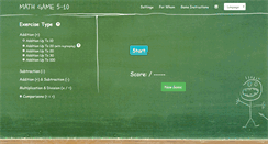Desktop Screenshot of mathgame5-10.com